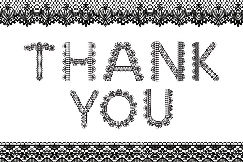 Otf and Eps Files Machine Embroidery Fonts Crochet SVG Craft Lace Font