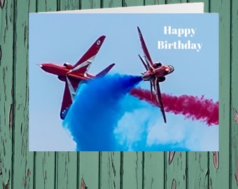 Red Arrows photographic Greetings Card