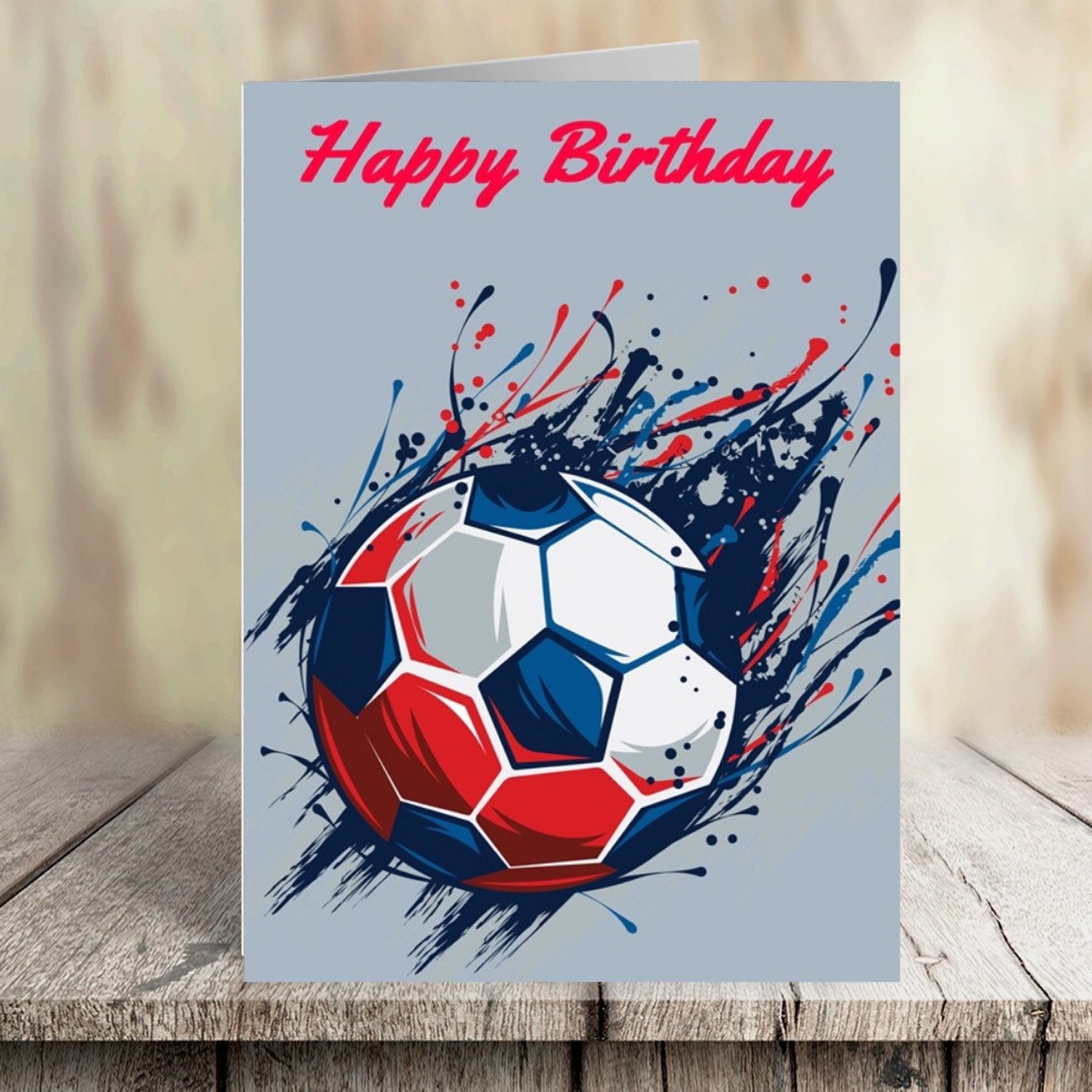 Football soccer Themed Birthday Card - Etsy