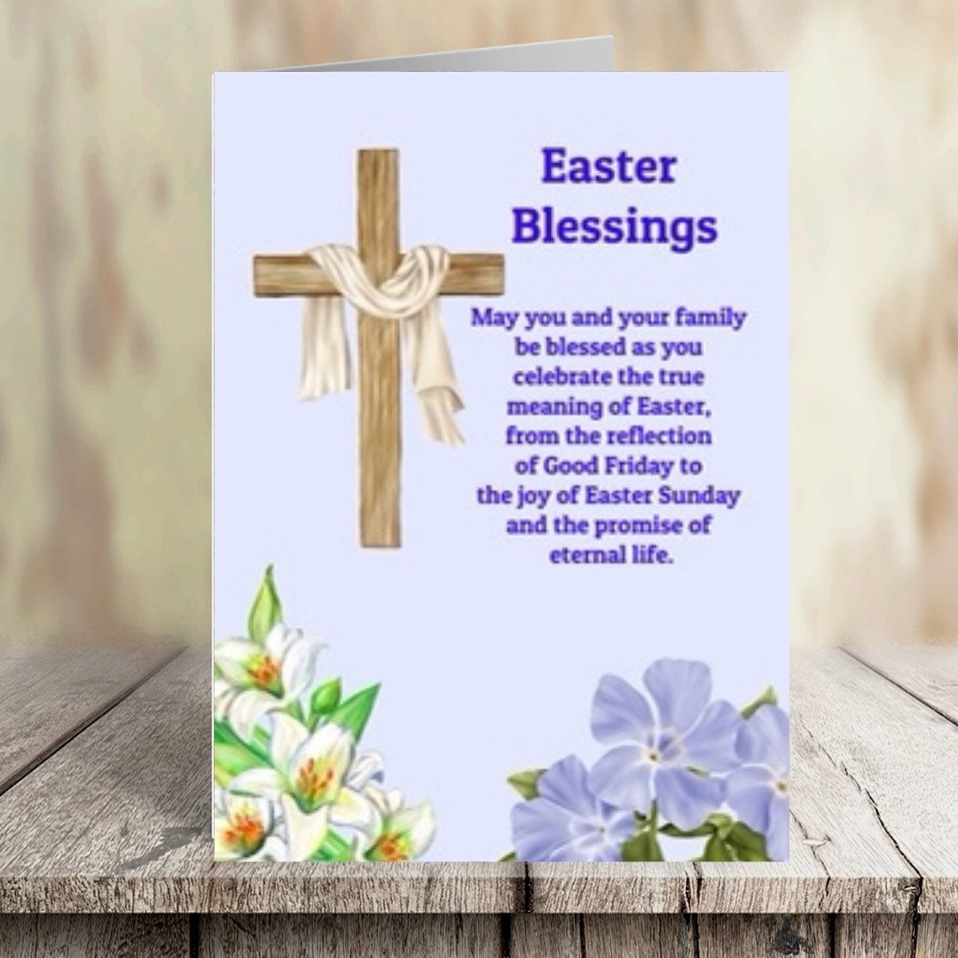 Buy Religious Easter Cross Card Online in India - Etsy