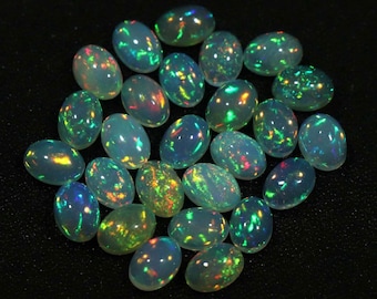 Ethiopische Opal Cabochon Lot- Ovale vorm- Groothandel AAA Ethiopische Welo Fire Opal Gemstone- Making For Jewelry- Size-7x5mm