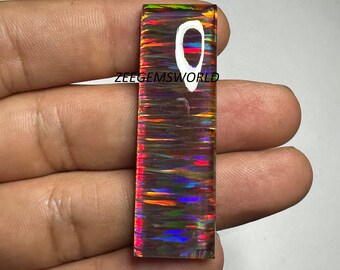 Rectangle Black Opal Cabochon - Bello Opal doublet Gemstone - Hand Polishh Loose Stone - Making for jewelry 50x16x6 MM