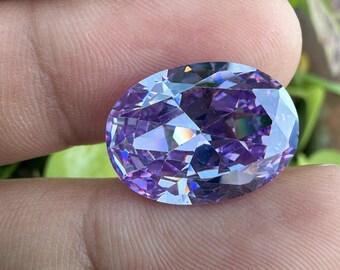 Lavender Zircon Gemstone, Oval Faceted Zircon, Loose Gemstone, Making For Jewelry, Healing Stone, 18x13 MM