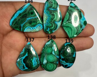 Malachite Chrysocolla Cabochon Mix Shape Wonderful Quality Malachite Cabs Gemstone Use For Necklace Healing Malachite Stone Green Gemstone