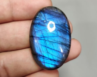 Attraente labradorite cabochon gemma- forma ovale labradorite per gioielli- 41x26x9 mm- labradorite appariscente blu