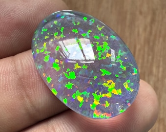Lab opal Cabochon, AAA+++ Fire Opal Doublet Crystal, Handmade Polish, Healing Opal, Loose Gemstone, Making For Pendant