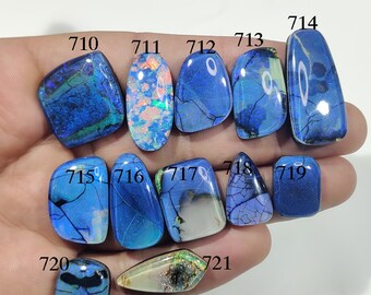 AAA+++ Monarch Opal Cabochon Gemstone- Blue Australian Monarch Opal- Smooth Polish- Loose Gemstone- Use For Jewelry