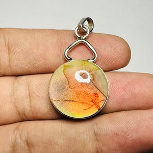 925 Silver Pendant, Sterling Opal Silver Necklace, Handmade Minimalist Silver Jewelry, opal Pendant, Birthday Gift