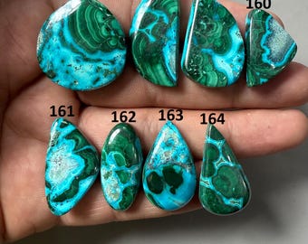 Wonderful Malachite Chrysocolla Gemstone, Green Malachite Cabochon, Handmade Stone, Making For Pendant, Sami Precious Stone