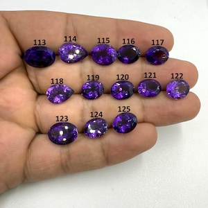 AAA+++ Natural Amethyst Gemstone - Faceted Amethyst - Faceted Purple Amethyst - Crystal Amethyst - Loose Gemstone - Healing Stone