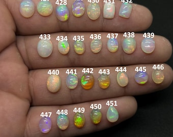 100% Natural Ethiopian Opal Cabochon Gemstone- Wholesale Lot Ethiopian Opal Loose Stone- Mix Shape Fire Opal- Use For Necklace