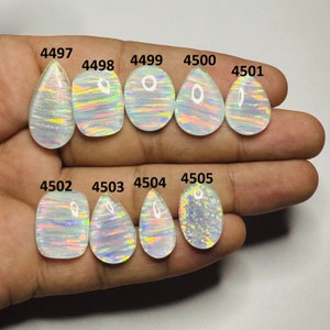 Opal Gemstone, White Aurora opal Cabochons Gemstone, Amazing Welo Fire Aurora Doublet Making For Jewelry Handmade Polish