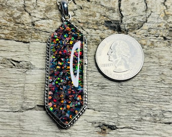 Black opal Pendant, 925 Silver opal Necklace, Matrix Opal Silver Pendant, Handmade Black Opal Jewelry, Gift For Mom Her