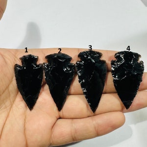 Black Obsidian Arrowhead Gemstone Metaphysical Glass Arrowhead Hand Carved Arrowhead Making For Necklace Wholesale Lot