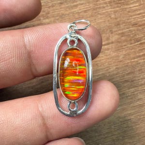 Pendentif opale Bello, collier opale cristal, pendentif opale en argent 925, bijoux vintage, cadeau pour elle