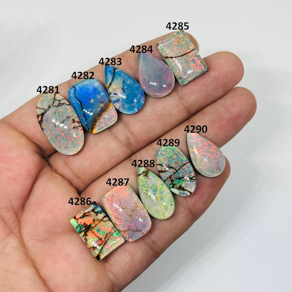 Wholesale Lot Australian Monarch Opal Cabochon- Multi Fire