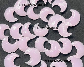 Rosenquarz Mond Edelstein- Hand geschnitzte Mond Form- Am besten Für Silber Anhänger- Wholesale Lot Crystal Moon- Halbmond Stein- Lose Edelstein