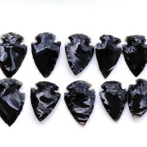 Arrowhead gemstone, Healing Crystal Arrowhead, Making For Jewelry, Black obsidian Arrowhead, Loose Gemstone