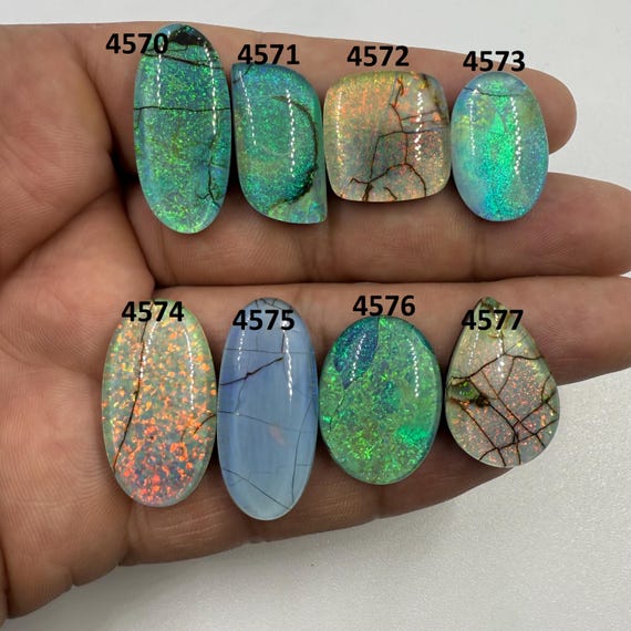 Monarch Opal Gemstone, Mix Shape Crystal Sterling Opal Cabochon