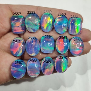 Aurora Opal Cabochon- Mix Shape Wholesale Aurora Opal Doublet Gemstone- Use for Necklace- High Hand Polish Gems- Sami Precious Stone