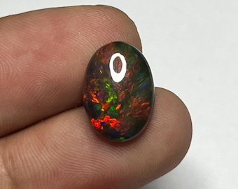 3.30 Carat Natural Black opal, Smoked Fire opal Cabochon, opal Healing, Opal for Necklace, Healing Opal, Loose Gemstone