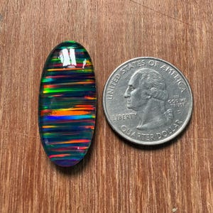 Bello Opal Cabochon, Black Opal Doublet Gemstone, Fire Opal Stone, Handmade Crystal Opal, Sami Precious Stone Making For Ring, 33x15x6 MM