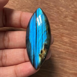 Sky Blue Flashy Labradorite Cabochon, Labradorite Marquise Stone, Gemstone For Jewelry, Natural Labradorite, Handmade Polish, 43x17x8 MM