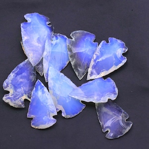 Opalite Arrowhead- Wholesale lot - Handmade Carving Arrowhead- Healing Crystal Arrowhead Gemstone- making for wire wrap jewelry