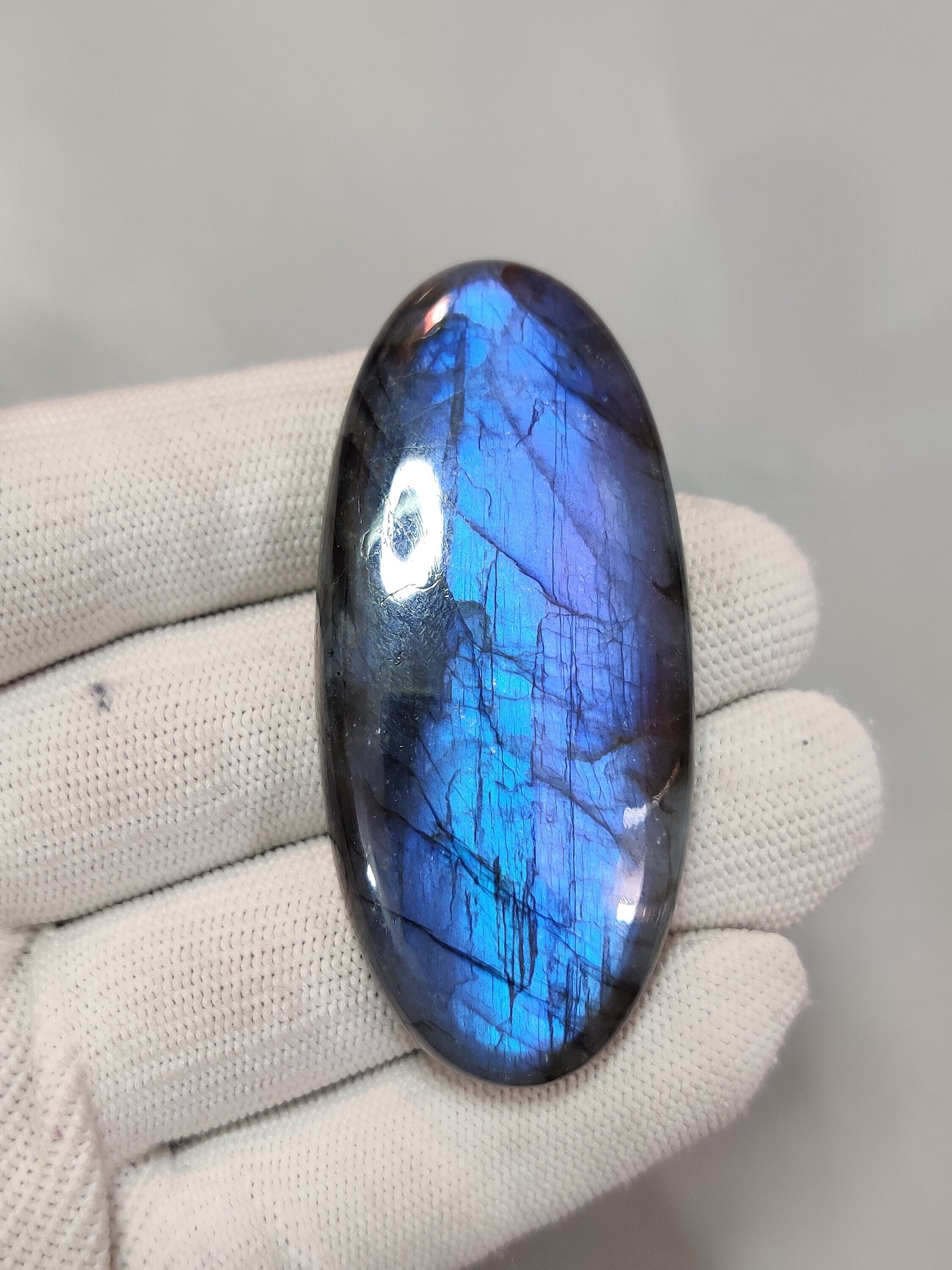 Very Rare Deep Purple Labradorite Oval Cabochon- Top Quality Purple Flashy Labradorite Gems- High Hand Polish- Use For Jewelry