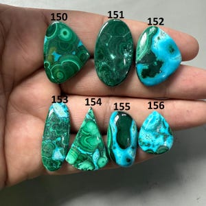 Natural Chrysocolla Malachite Cabochon - Natural Malachite Gemstone -  Making For Jewelry - Wholesale Cherysocolla Healing Stone