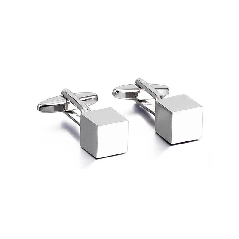 Hexahedron Cufflinks for Groom Plane Party Supplies Minimalism Wedding Bridegroom CuffLinks Silver Cube Cuff Links Gifts for Groomsmen