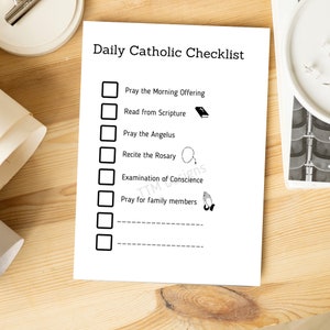 Catholic Printable To-Do List, Catholic Daily Checklist, Catholic Daily Planner, Catholic Printable Prayer List, Catholic Prayer Download