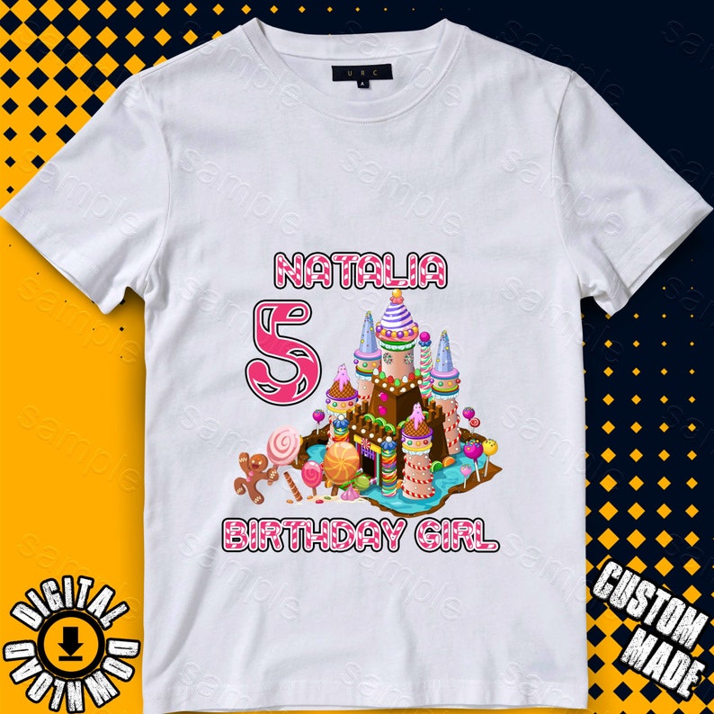 Candyland Iron on Transfer, Candyland Birthday Shirt DIY, Candyland