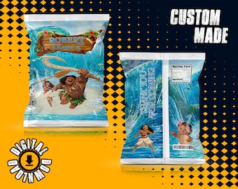 Moana Chip Bag Etiketten, Moana Snack Bag Etiketten, Moana Candy Bag Etiketten, Moana Etiketten, Digitale Dateien