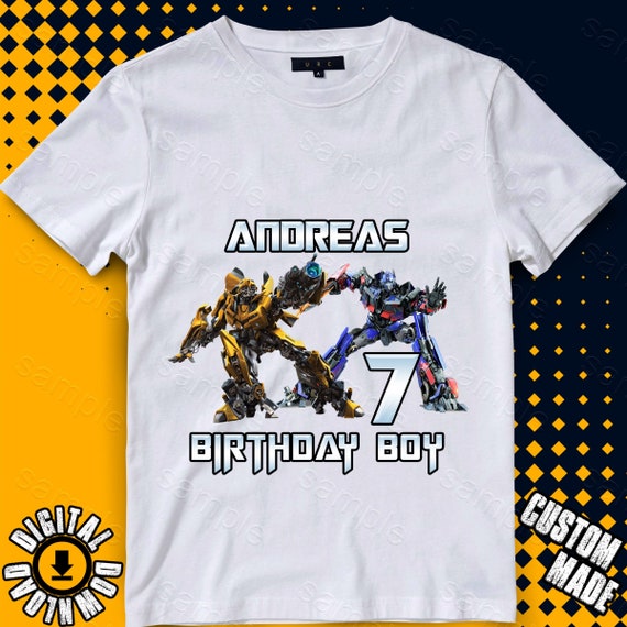 personalized transformers birthday shirt