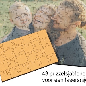 Puzzle templates for a laser cutter (43 different sizes in svg format)