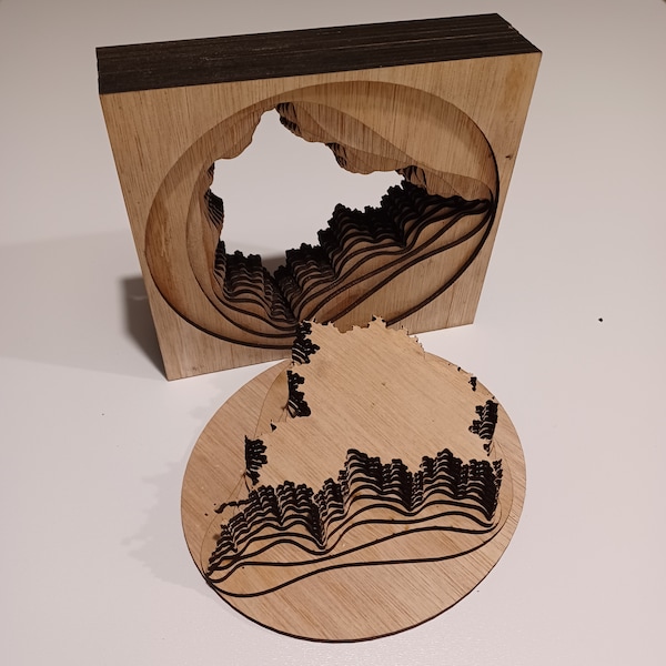 Mandelbrot fractal outline for laser cutting