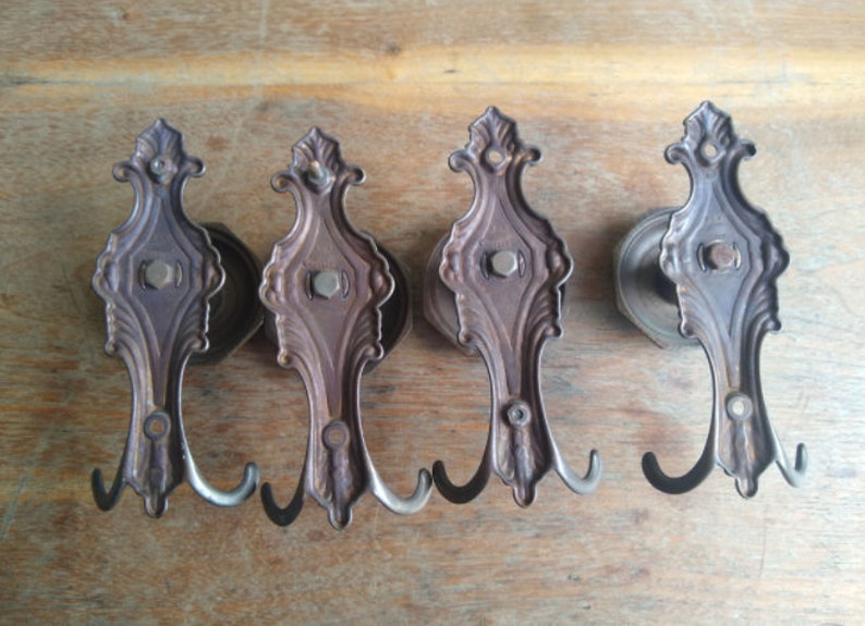 Vintage VCR Brev Brass Door Knob Hook Made In Italy FOUR Etsy