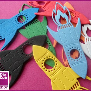 Rocket Ship Die Cuts - Foam Space Ship Embellishments for Crafting. Die ...