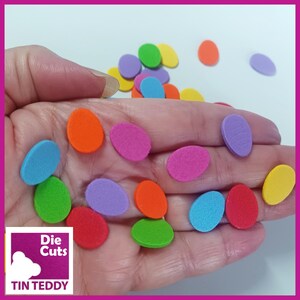 45 Stanzteile Osterei Motive - Schaumstoff Verzierungen für Karten, Geschenke, Osterei Dekorationen