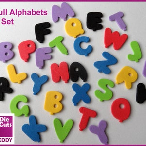 Balloon Alphabet Letters - Small Foam Alphabet Die Cuts - Beaucoup de lettres de ballon pour l’artisanat - A à Z Letter Die Cuts