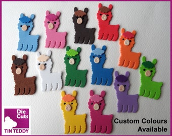 Llama Die Cut Embellishments - Little Llama Toppers for Crafting - Alpaca Die Cuts - Alpaca Toppers - Llama Embellishments Die Cut Llamas