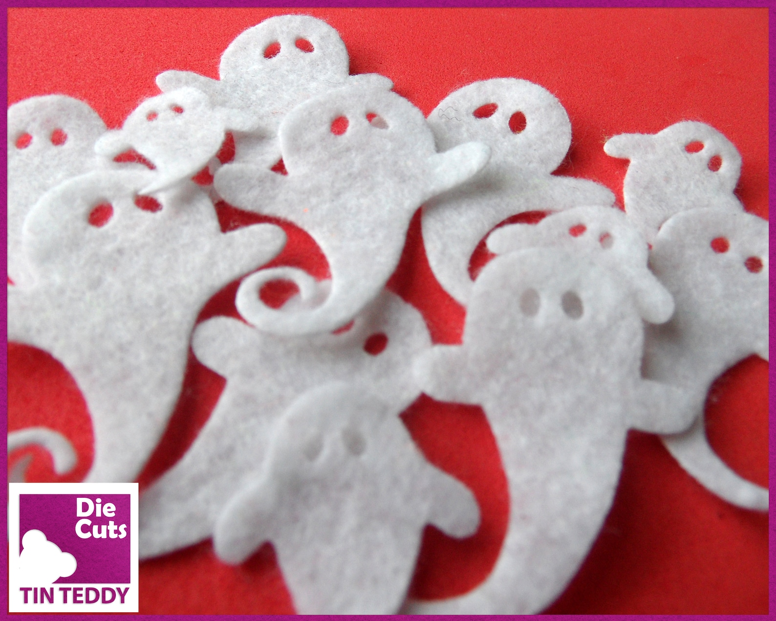 Felt Ghost Die Cuts - Halloween Ghost Embellishments - Spooky Die Cut ...