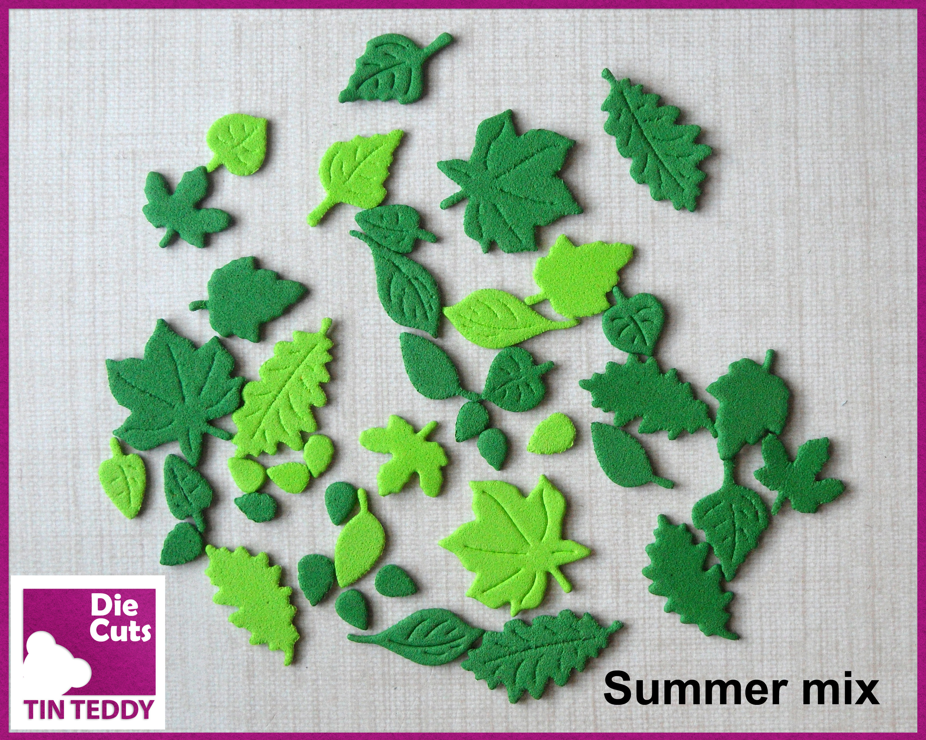 Tiny Foam Leaves Die Cuts Die Cut Leaves for Your Cardmaking Etsy UK