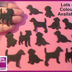Découpes silhouette chiot - petites formes de chien en mousse pour l'artisanat - décorations ou embellissements de chiot