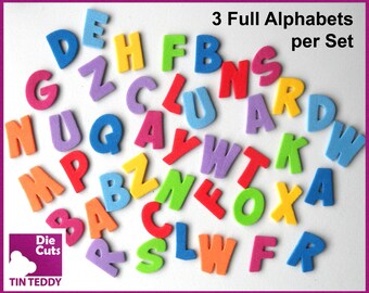Die Cut Alphabet Letters Cardstock Paper Alphabet Set - Etsy