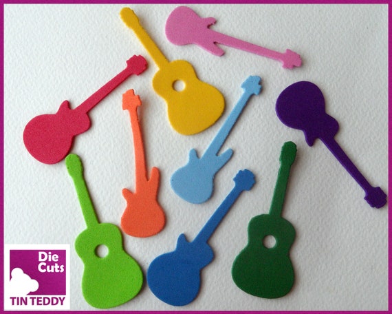 Guitar Die Cuts Foam Guitar Embellishments for Crafting Guitar