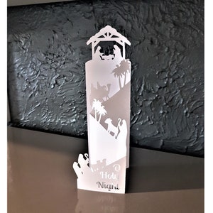 Kerst kerststal vouw kaart envelop SVG PDF PNG papier snijden instant downloadsjabloon Cut bestand 3D-sneden gevouwen kaart ambachten Jezus stil