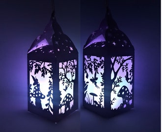 Fairy #2 Lantern paper cutting template SVG PNG PDF instant download Cut file paper craft 3d cuts 3d craft garden magic dust pixie