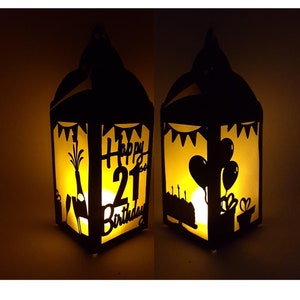 21st Birthday SVG PNG PDF paper cutting lantern template instant download Cut file paper craft 3d cut Diy Happy birthday champagne celebrate